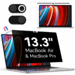 Blufury® - 13.3 inch Macbook Privacy Screen Filter | Anti-Spy Double-Sided HD Glass | Protects Confidential Data from Side Viewing