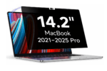 Blufury® - 14.2 inch Macbook Privacy Screen Filter | Anti-Spy Double-Sided HD Glass | Protects Confidential Data from Side Viewing