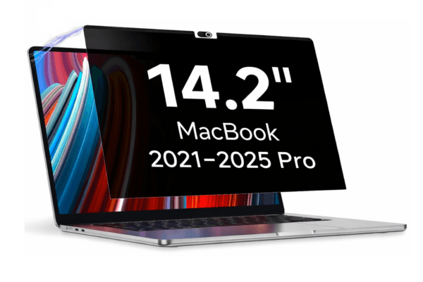 Blufury® - 14.2 inch Macbook Privacy Screen Filter | Anti-Spy Double-Sided HD Glass | Protects Confidential Data from Side Viewing