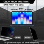 Blufury® - 15.6 Inch Laptop Privacy Screen Filter, Anti-Spy Double-Sided HD Glass | Protects Confidential Data from Side Viewing |16:9