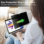 Blufury® - 15.6 Inch Laptop Privacy Screen Filter, Anti-Spy Double-Sided HD Glass | Protects Confidential Data from Side Viewing |16:9