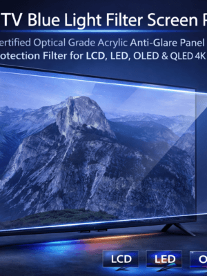 Blufury® - 32 Inch TV Blue Light Filter Screen Protector | 2MM Optical Grade Acrylic | SGS Certified Anti-Glare Eye Protection Panel