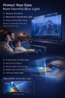 Blufury® - 32 Inch TV Blue Light Filter Screen Protector | 2MM Optical Grade Acrylic | SGS Certified Anti-Glare Eye Protection Panel