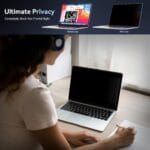 Blufury® - 15.6 Inch Laptop Magnetic Privacy Screen Filter 2in1 | Anti Glare Blue Light with Privacy Anti Spy Filter | Removable 16:9