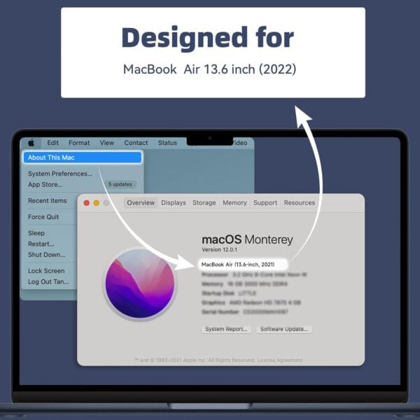 Blufury® - 13.3 inch Macbook Privacy Screen Filter | Anti-Spy Double-Sided HD Glass | Protects Confidential Data from Side Viewing