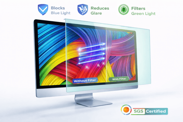 Blufury® - 43 Inch TV Blue Light Filter Screen Protector | 2MM Optical Grade Acrylic | SGS Certified Anti-Glare Eye Protection Panel
