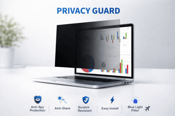Blufury® - 15.6 Inch Laptop Privacy Screen Filter, Anti-Spy Double-Sided HD Glass | Protects Confidential Data from Side Viewing |16:9