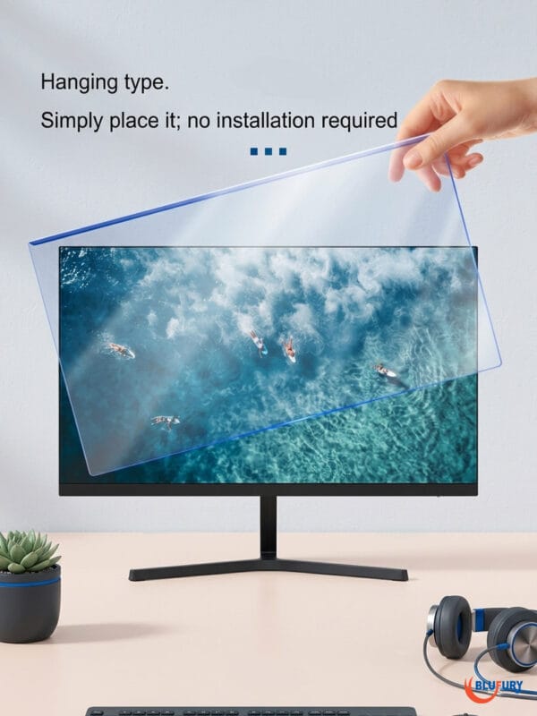 Blufury 24 Inch Blue-Lock Anti-Glare Acrylic SGS Certified Monitor Screen Filter