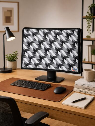 Premium Blufury monitor dust cover with ultra clear layer
