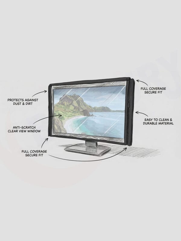 Blufury 19 Inch Monitor Dust Cover for LED & LCD Screens