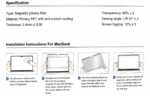 Blufury® - 16.2 Inch Magnetic Privacy Screen Filter for MacBook | 2-in-1 Anti-Spy & Blue Light Reduction | Removable